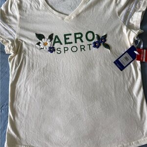 Aeropostale Cream Sport Tee